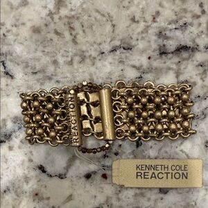 Kenneth Cole Reaction Antique Gold Multi-Row Chain Bracelet